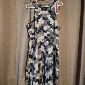 Navy blue and white Truly Poppy dress